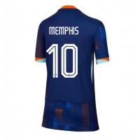 Maglie da calcio Olanda Memphis Depay #10 Seconda Maglia Femminile Europei 2024 Manica Corta